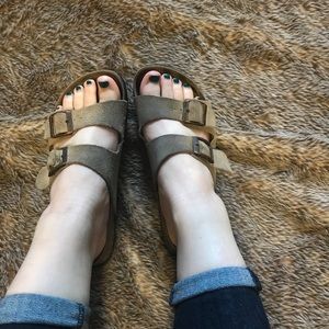 Tan leather Betula Birkenstocks